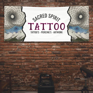 Black & White Modern Text 2 Photo Business Name Banner