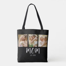 Black White Mom Established Script 3 Photo Elegant