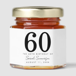 Black White Name Date Sixty 60th Birthday Party