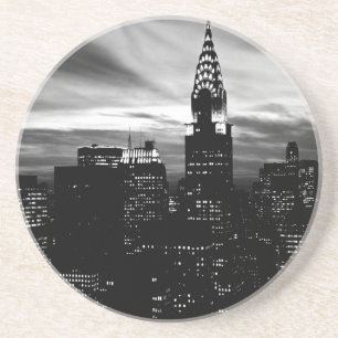 Black & White New York City Midtown Getränkeuntersetzer