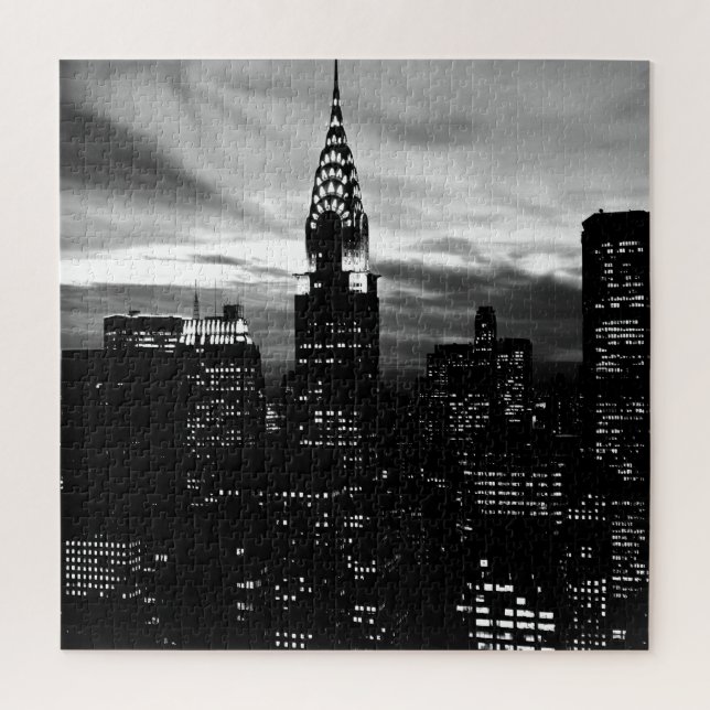 Black & White New York City Midtown Puzzle (Vertikal)