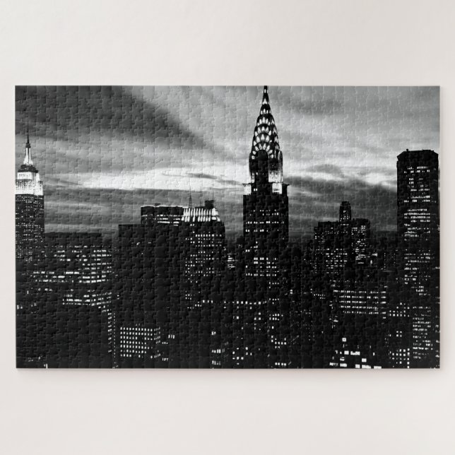 Black & White New York City Midtown Puzzle (Horizontal)