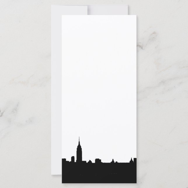Black & White New York Silhouette Rack Card (Vorderseite)