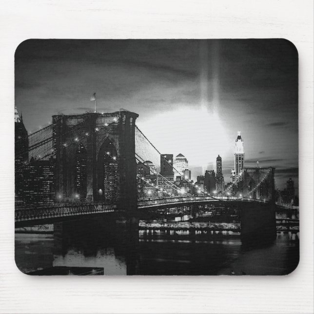 Black & White New York Skyline Mousepad (Vorne)