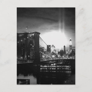 Black & White New York Skyline Postkarte