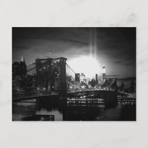 Black & White New York Skyline Postkarte