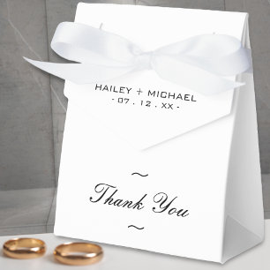 Black & White Newlywed Vielen Dank für Ihre Hochze Geschenkschachtel