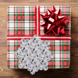 Black & White Paisley Pattern –Elegant Textile Art Ornament Karte