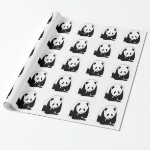 Black & White Panda Geschenkpapier