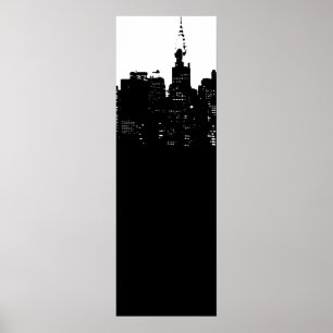 Black & White Panoramic New York City Poster