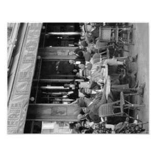 Black & White Paris Café Fotodruck