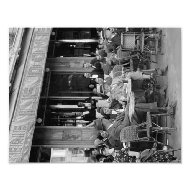Black & White Paris Café Fotodruck (Vorne)