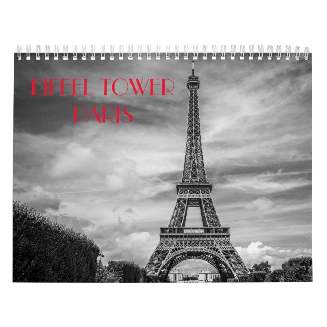 Black & White Paris Eiffel Tower Kalender (Titelbild)