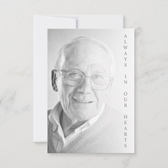 Black & White Photo for Funeral Service (Vorderseite)