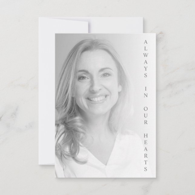 Black & White Photo for Memorial Service (Vorderseite)