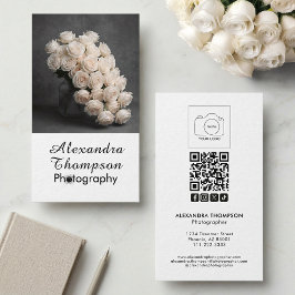 Black White Photo Photographer Business Card Visitenkarte