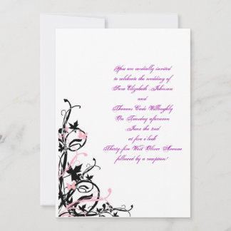 black_white_pink_wedding_invitation_template, Y… Einladung
