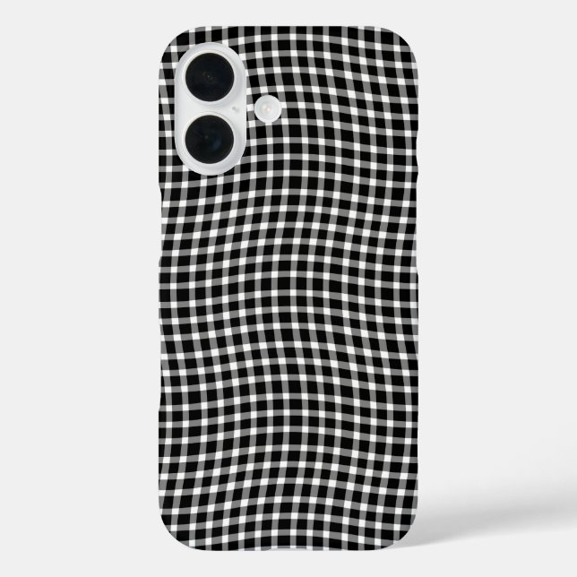 Black White Plaid Checker Seamless Pattern Case-Mate iPhone Hülle (Rückseite)