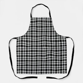 Black White Plaid Pattern Schürze