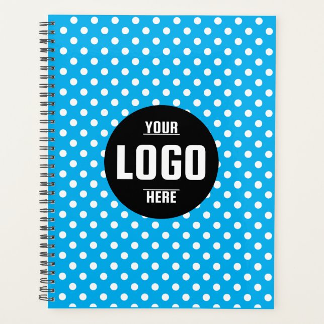 Black & White Polka Dot Custom 2026 Business Planer (Vorderseite)
