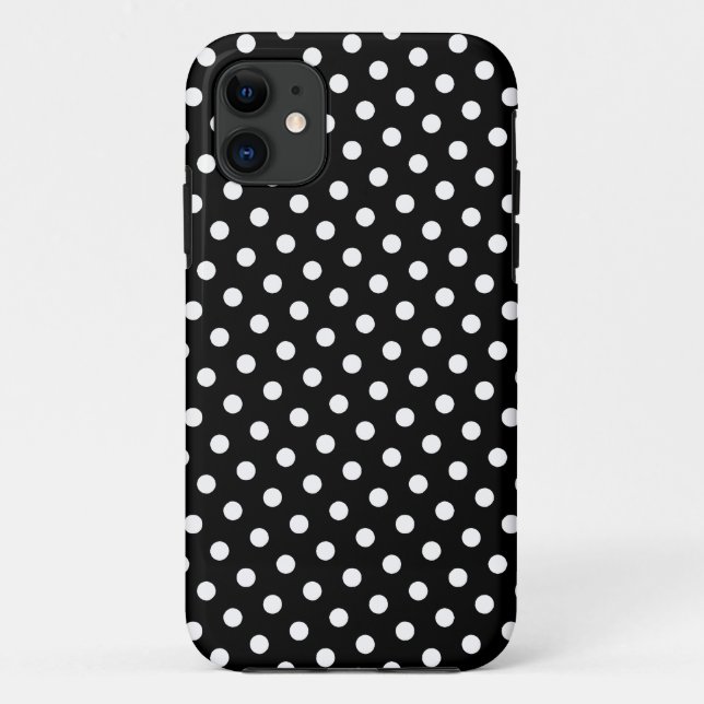 Black & White Polka Dot Pattern iPhone 5 Fall Case-Mate iPhone Hülle (Rückseite)