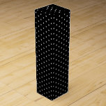 Black White polka dots pattern gift Weinbox<br><div class="desc">Black White polka dots pattern gift wine box</div>