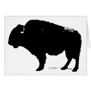 Black & White Pop Art Büffalo Bison
