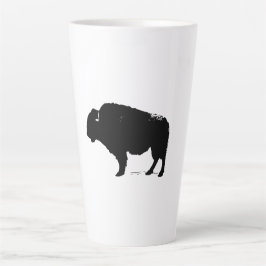 Black & White Pop Art Büffalo Bison Milchtasse