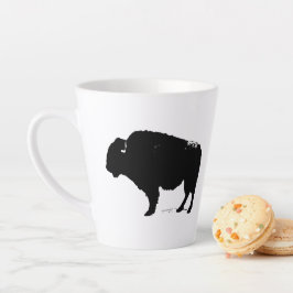 Black & White Pop Art Büffalo Bison Milchtasse