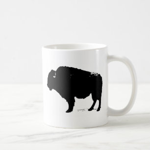 Black & White Pop Art Büffalo Bison Tasse