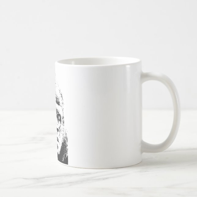 Black White Pop Art Gorilla Kaffeetasse (Rechts)