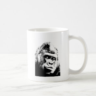 Black White Pop Art Gorilla Kaffeetasse