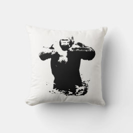 Black White Pop Art Gorilla Kissen