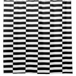 black white pop art grid stripes minimalist duschvorhang