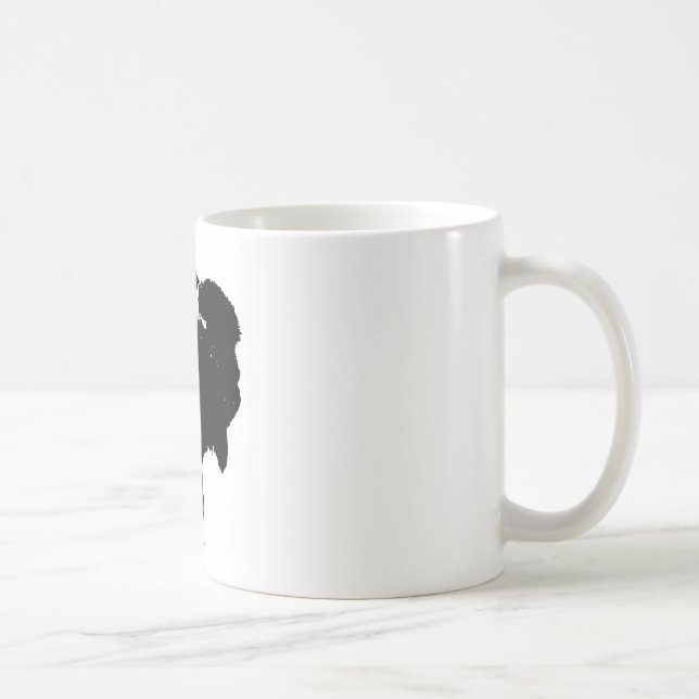 Black & White Pop Bison Buffalo Kaffeetasse (Rechts)