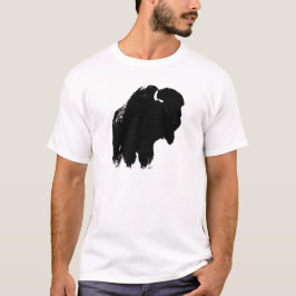 Black & White Pop Bison Buffalo T-Shirt