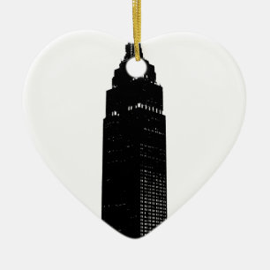 Black & White Pop New York Keramik Ornament