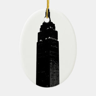 Black & White Pop New York Keramikornament