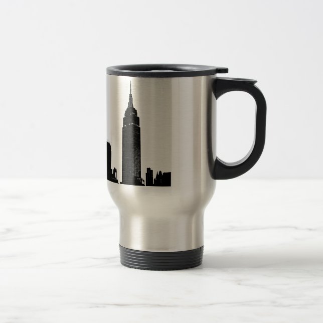 Black & White Pop New York Reisebecher (Rechts)