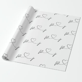 Black & White Property of Jesus Sig Wrapping Paper Geschenkpapier