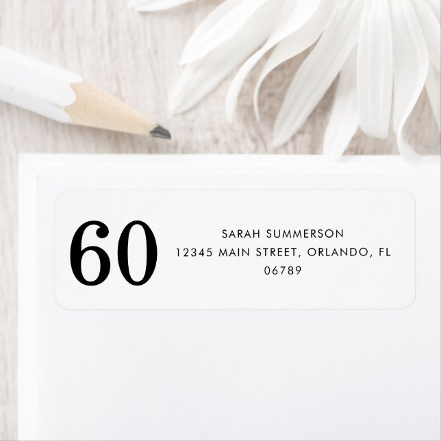 Black White Sixty 60th Birthday Party Address (Insitu)