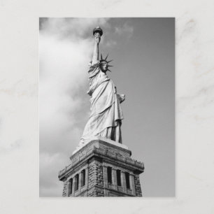 Black & White Statue of Liberty, New York postcard Postkarte