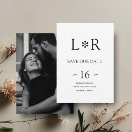Black & White | Stylish Modern Save the Date Einladung