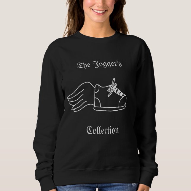Black & White Sweatshirt "The Jogger's Collection" (Vorderseite)