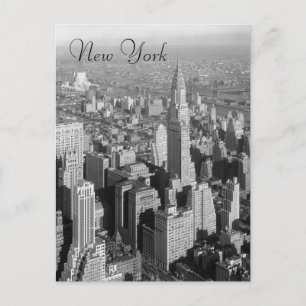 Black & White Vintag New York City Postcard Postkarte