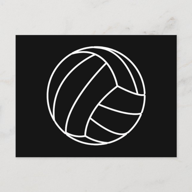 BLACK & WHITE VOLLEYBALL Sommersportspass am Stran Postkarte (Vorderseite)