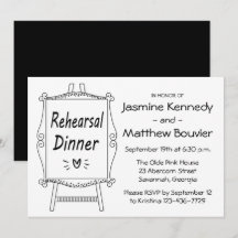 Black & White Wedding Probe Dinner Easel Sign