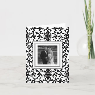 Black & White Wedding Vielen Dank, dass Sie Anmerk Dankeskarte