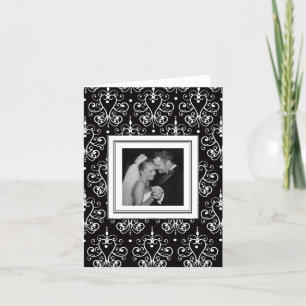 Black & White Wedding Vielen Dank, dass Sie Anmerk Dankeskarte