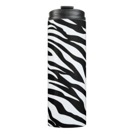 Black & White Zebra Safari Animal Pattern Thermosbecher